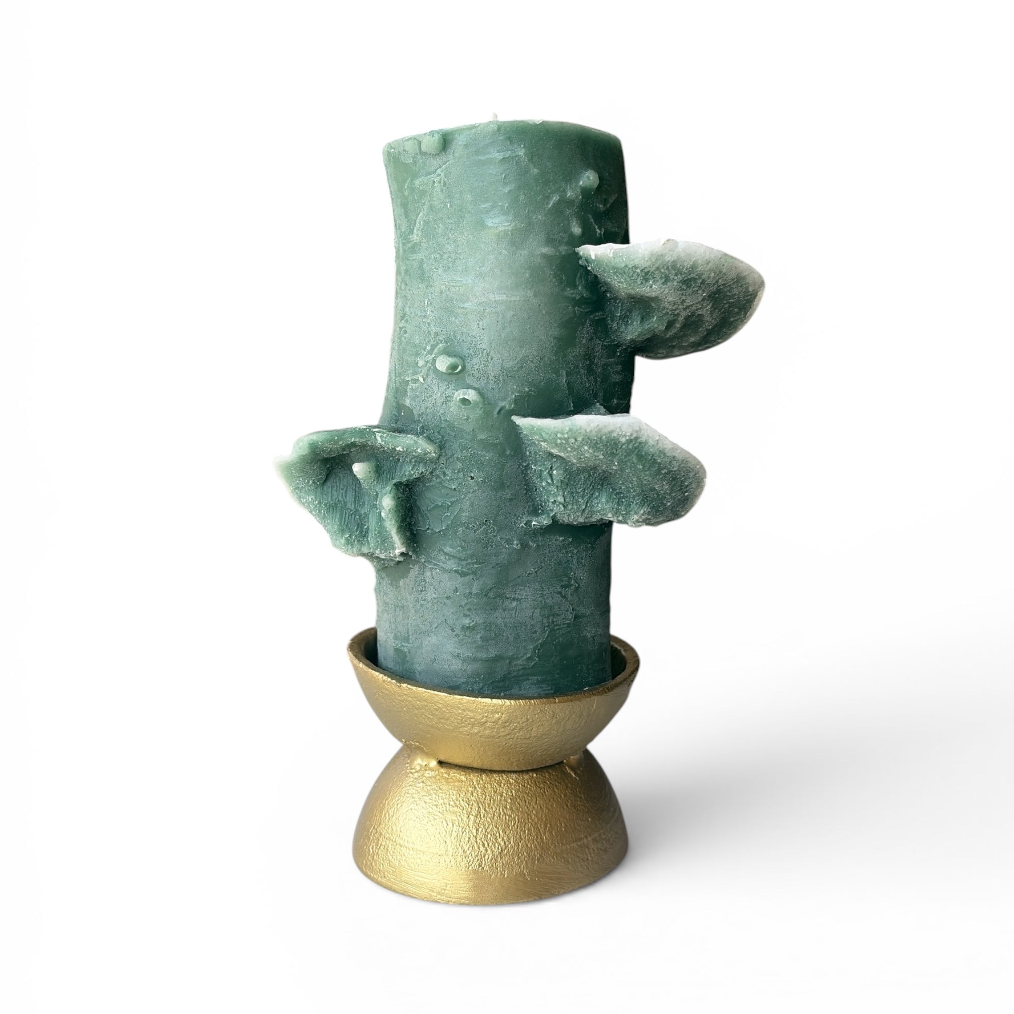 Brass-Plated Bowl Taper/Pillar Holder