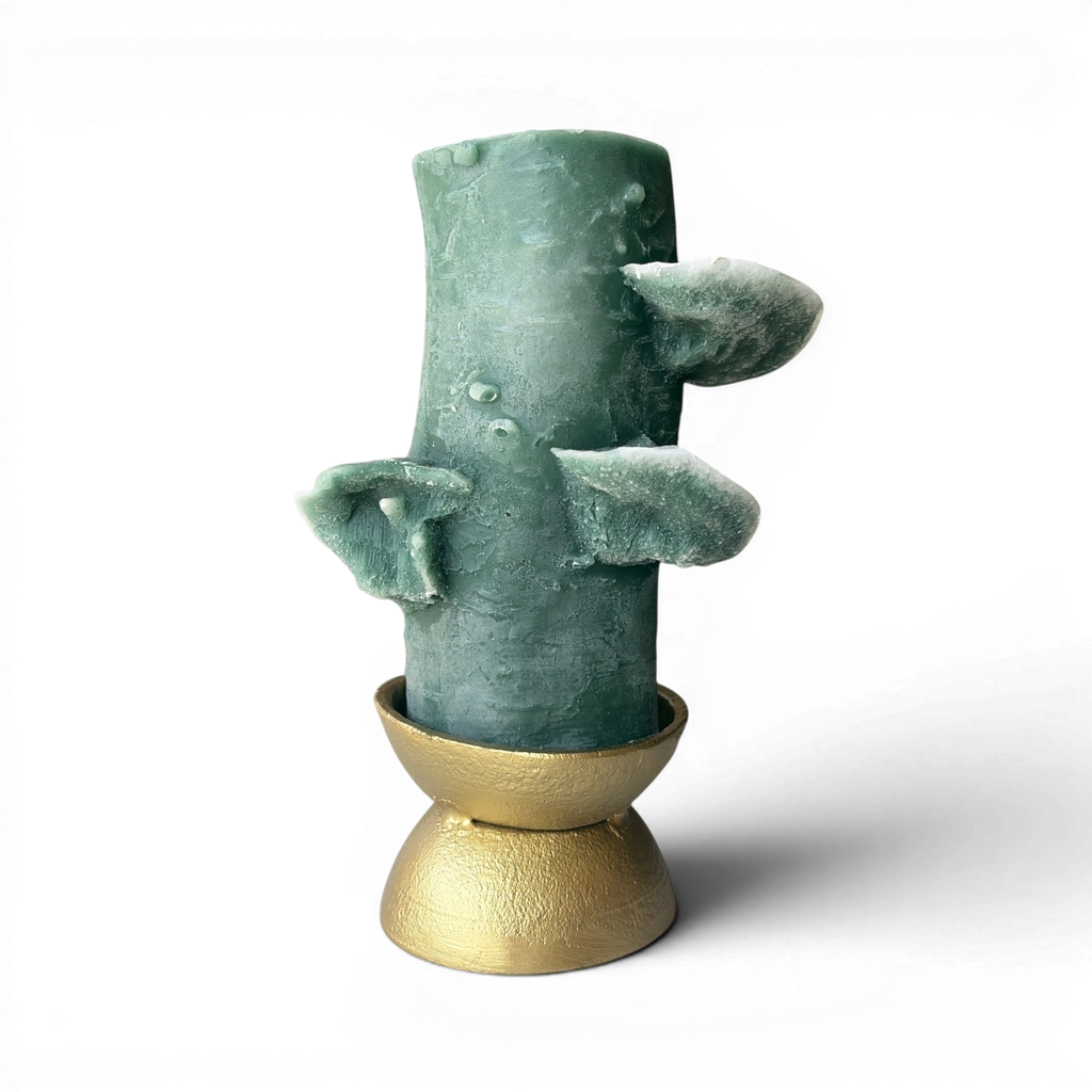 Brass-Plated Bowl Taper/Pillar Holder