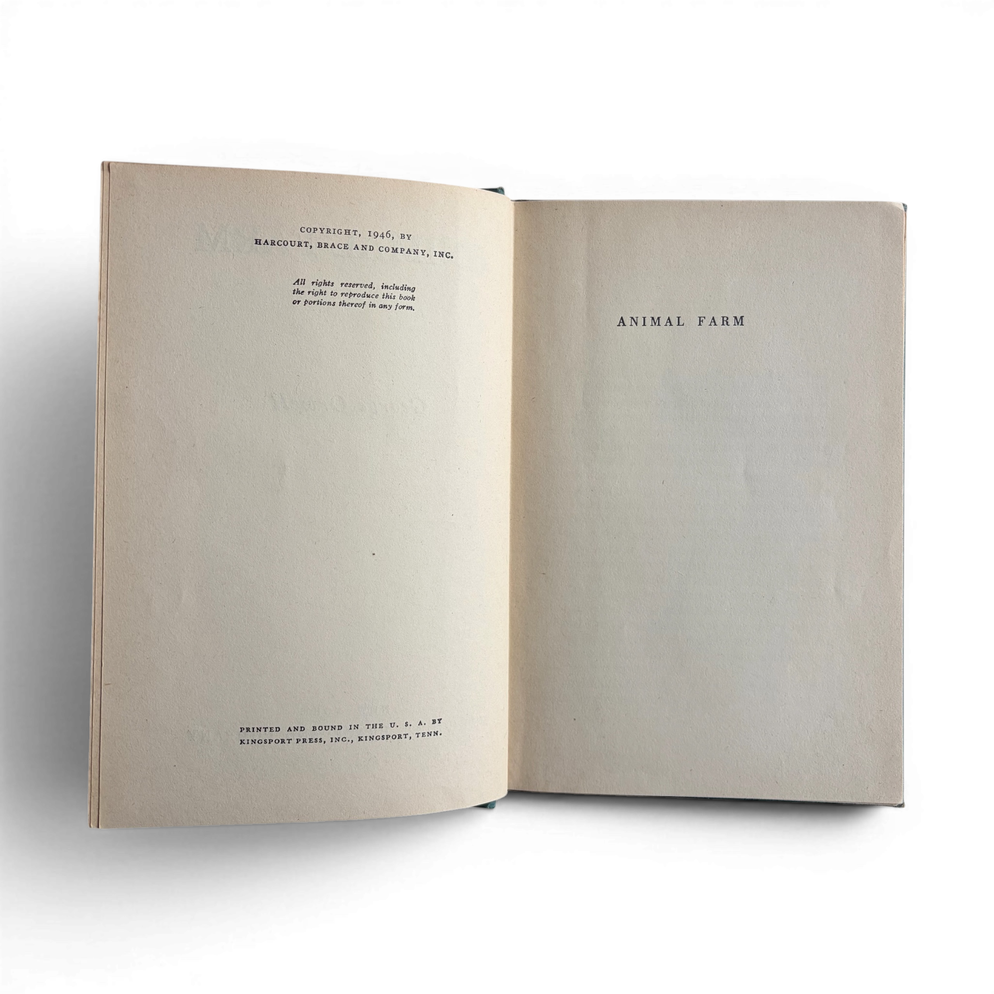 Animal Farm | George Orwell | First American Edition 1946 | Harcourt Brace