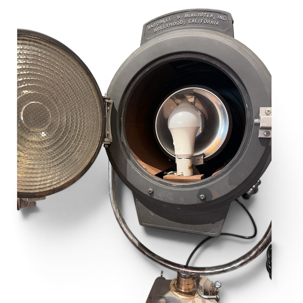 The ABC Lamp — Bardwell & McAlister Stage Light on Bausch & Lomb Telescope Tripod
