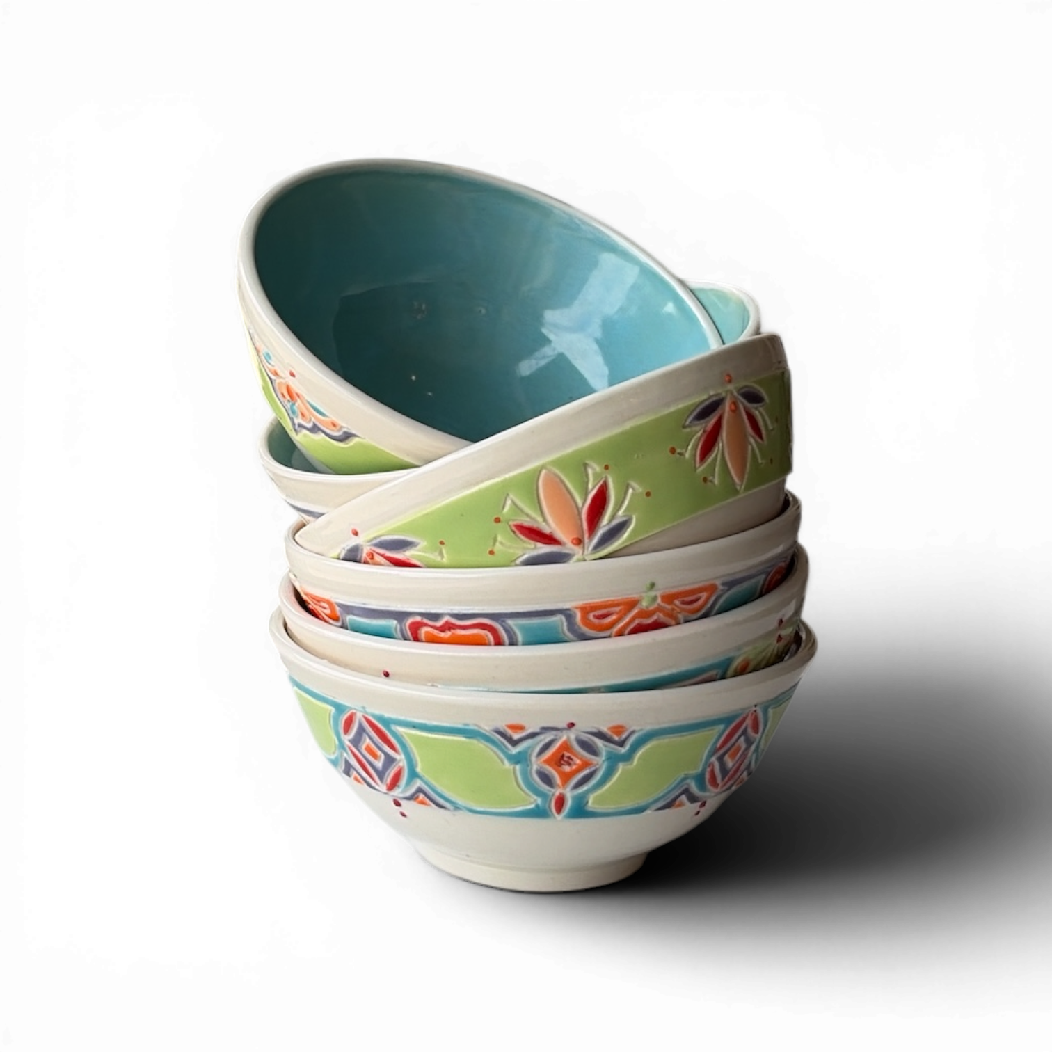 Porcelain Snack Bowl | Hand-Painted Ceramic | Choice of Color | 4.5" Dia