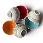 Porcelain Snack Bowl | Hand-Painted Ceramic | Choice of Color | 4.5" Dia