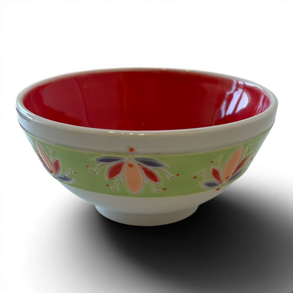 Porcelain Snack Bowl | Hand-Painted Ceramic | Choice of Color | 4.5" Dia