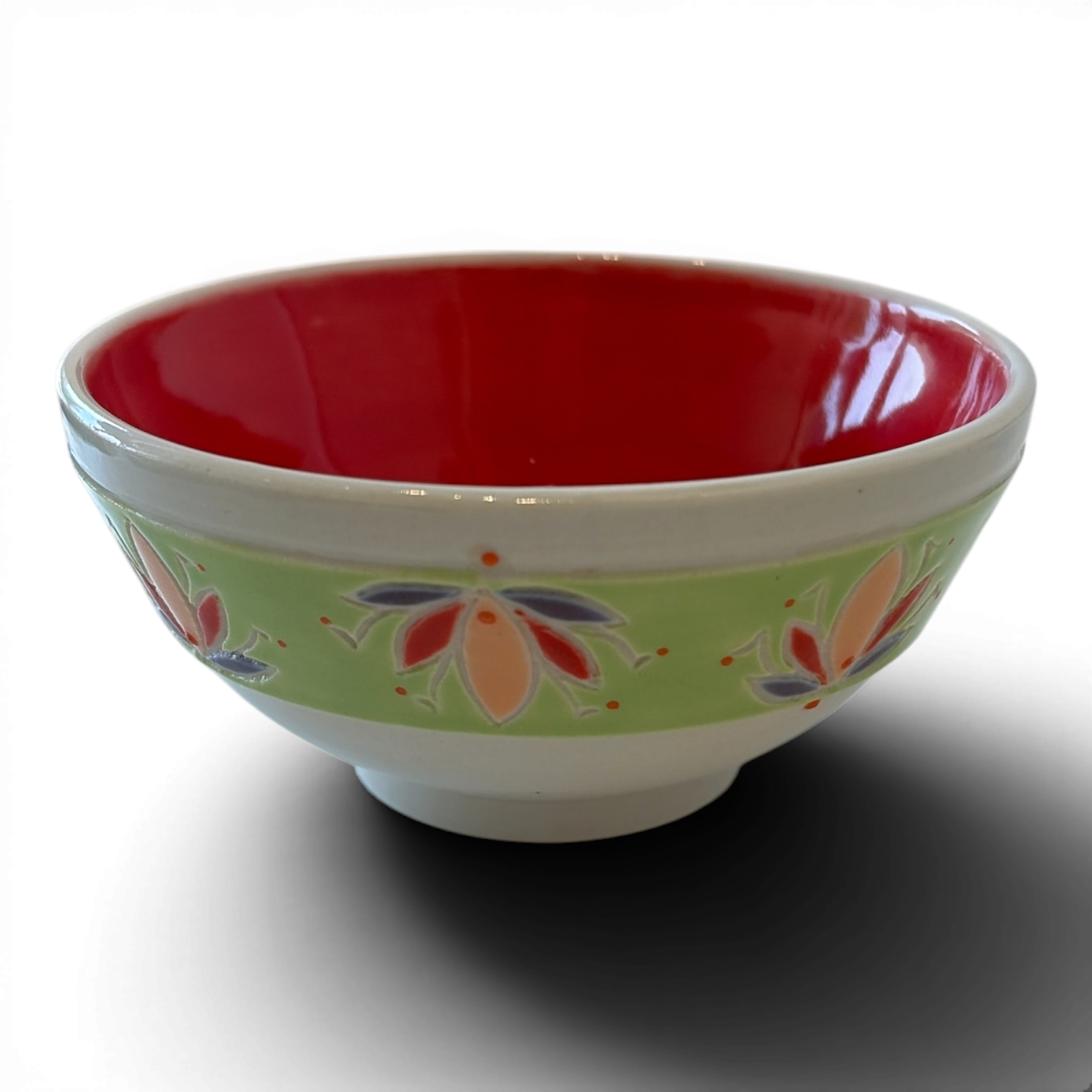 Porcelain Snack Bowl | Hand-Painted Ceramic | Choice of Color | 4.5" Dia