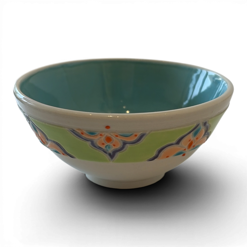 Porcelain Snack Bowl | Hand-Painted Ceramic | Choice of Color | 4.5" Dia