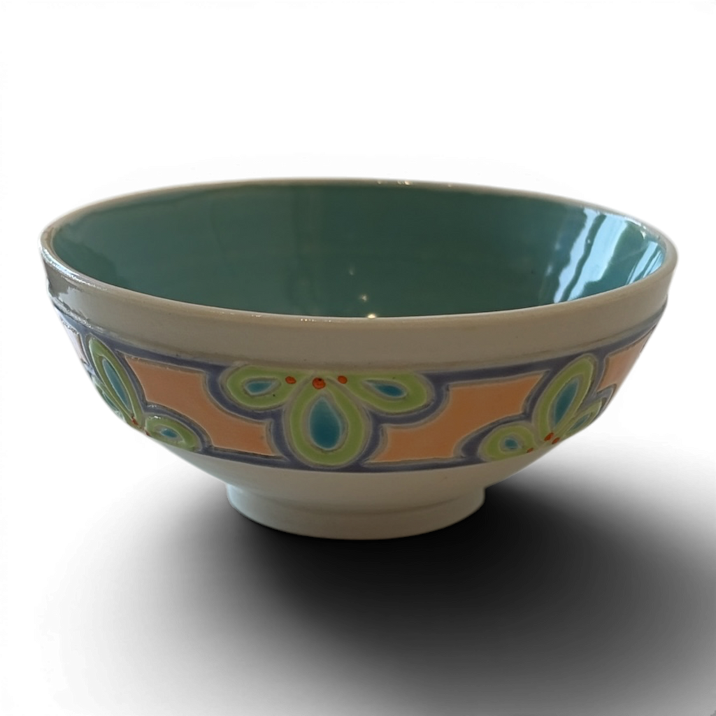 Porcelain Snack Bowl | Hand-Painted Ceramic | Choice of Color | 4.5" Dia