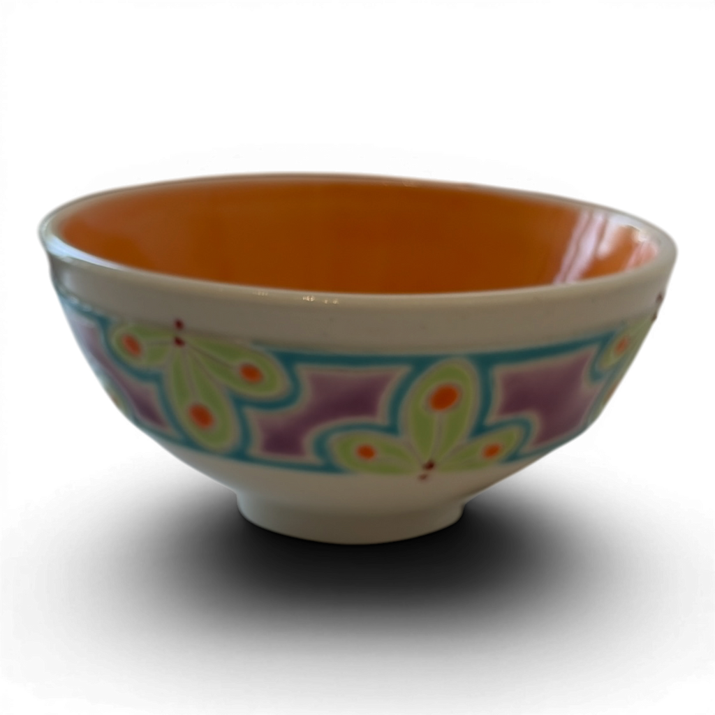 Porcelain Snack Bowl | Hand-Painted Ceramic | Choice of Color | 4.5" Dia