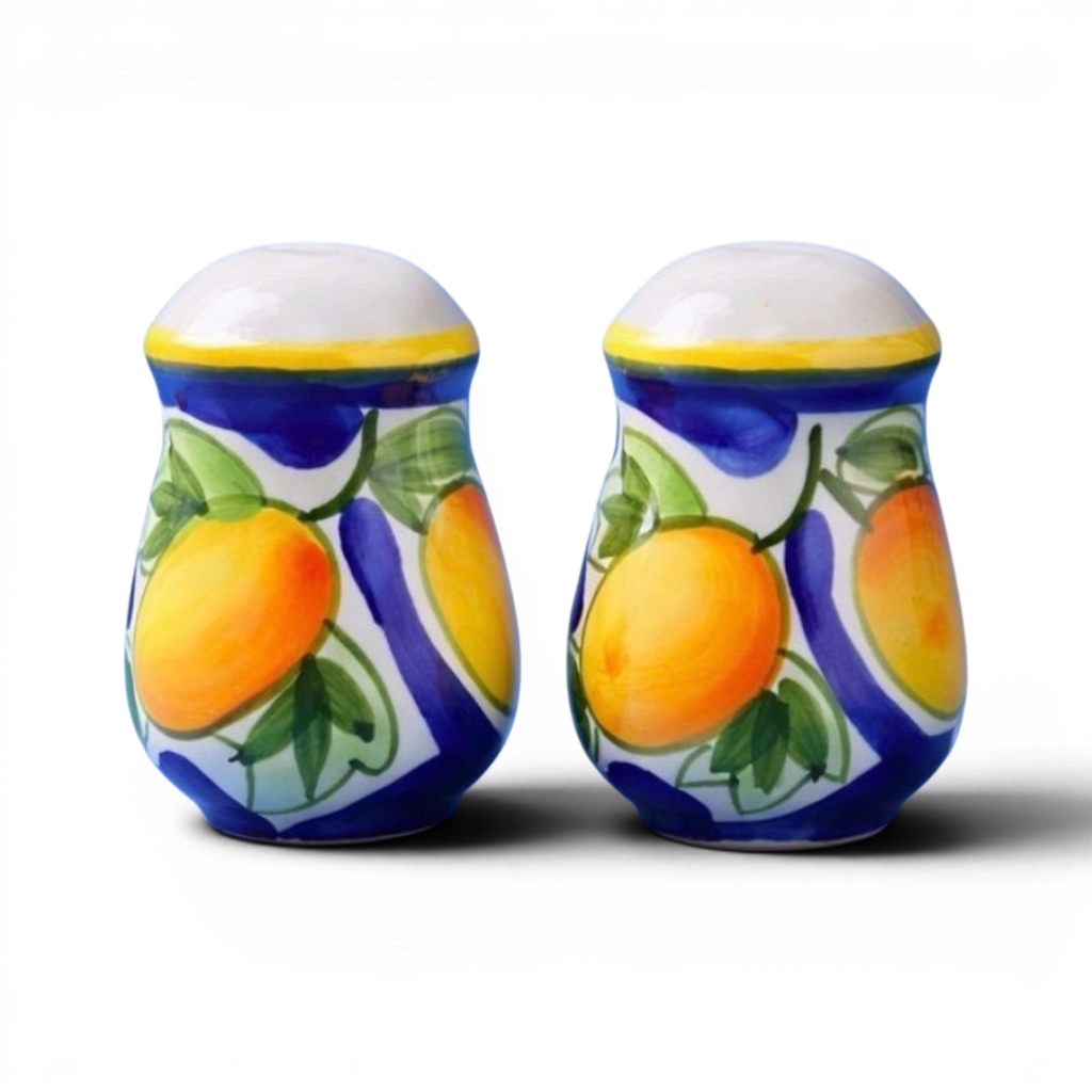 Vintage Hand-Painted Lemon Salt & Pepper Shakers