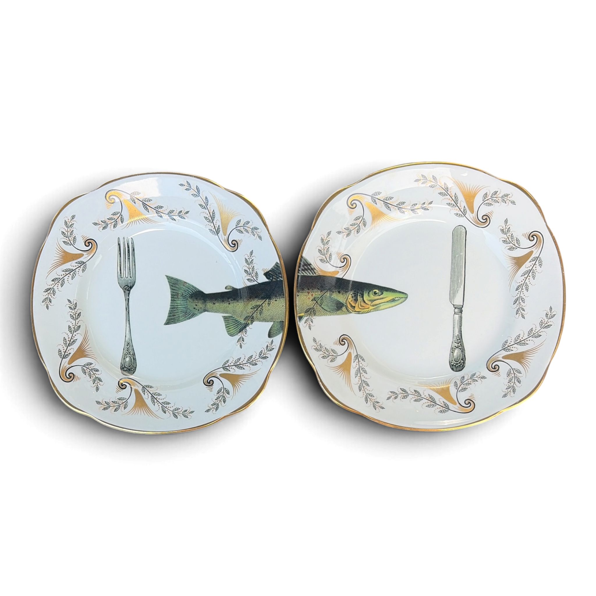 Catch of the Day — Ali Joe Designs Fish & Cutlery Plate Pair