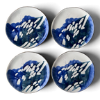 MIMIRA BLUE Hand-Painted Side Plates | Set of 4
