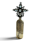 Crystal Embellished Gold Mercury Glass Bottle
