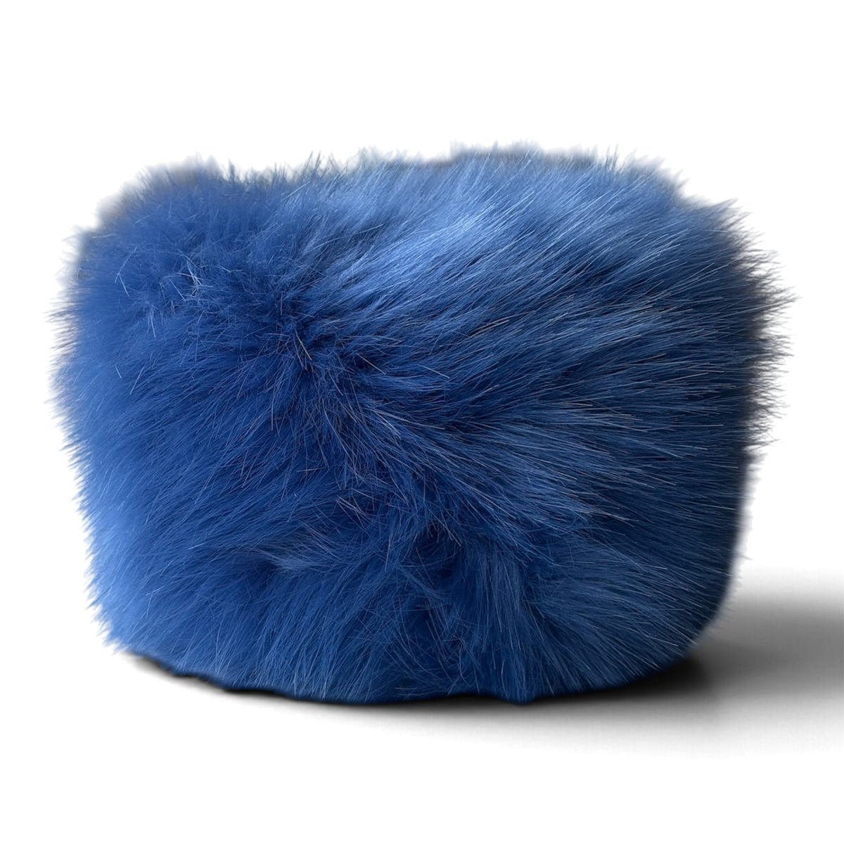 Cornflower Luxurious Faux Fur Pillbox Hat | Large