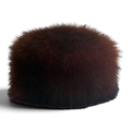 Brown Luxurious Faux Fur Pillbox Hat | Large