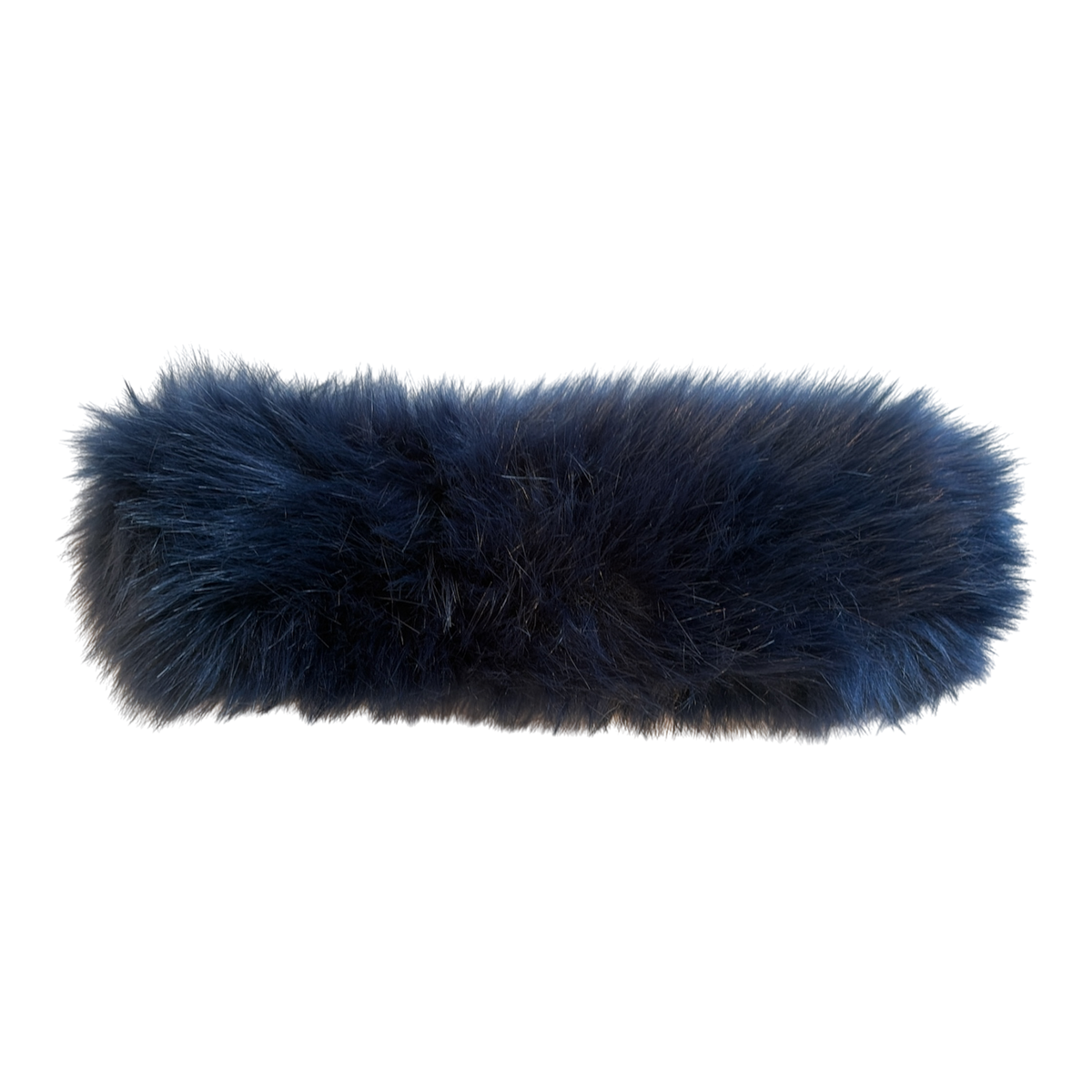 Faux Fur Versatile Headband & Scarf | Navy