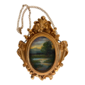 BLUE RIDGE STREAM Miniature Framed Painting