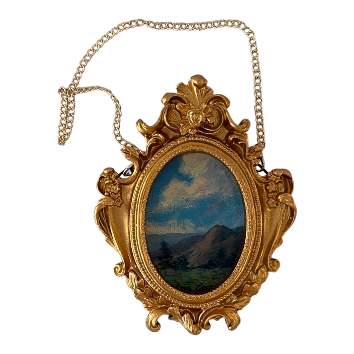 SUMMER SUMMIT Miniature Framed Painting