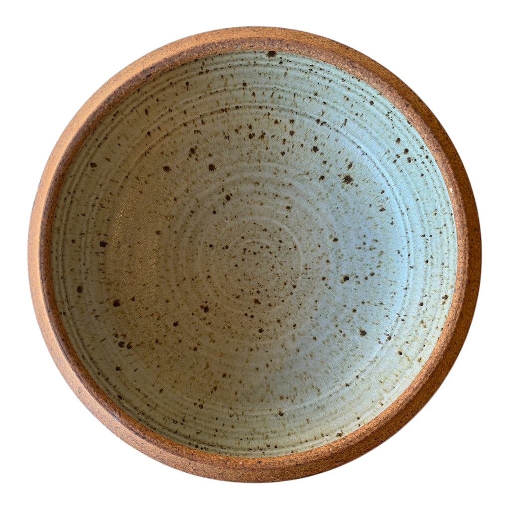 Vintage Studio Pottery Covered Casserole | Speckled Stoneware, Signed