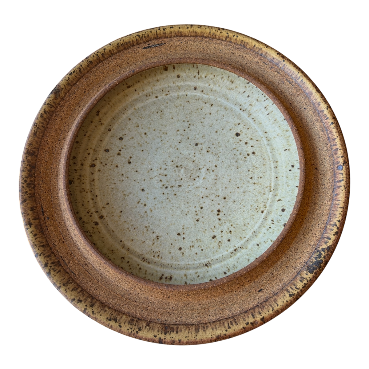 Vintage Studio Pottery Covered Casserole | Speckled Stoneware, Signed