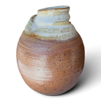 Carol Townsend Wood-Fired Stoneware Vase | Ash Glaze & Earthy Speckle