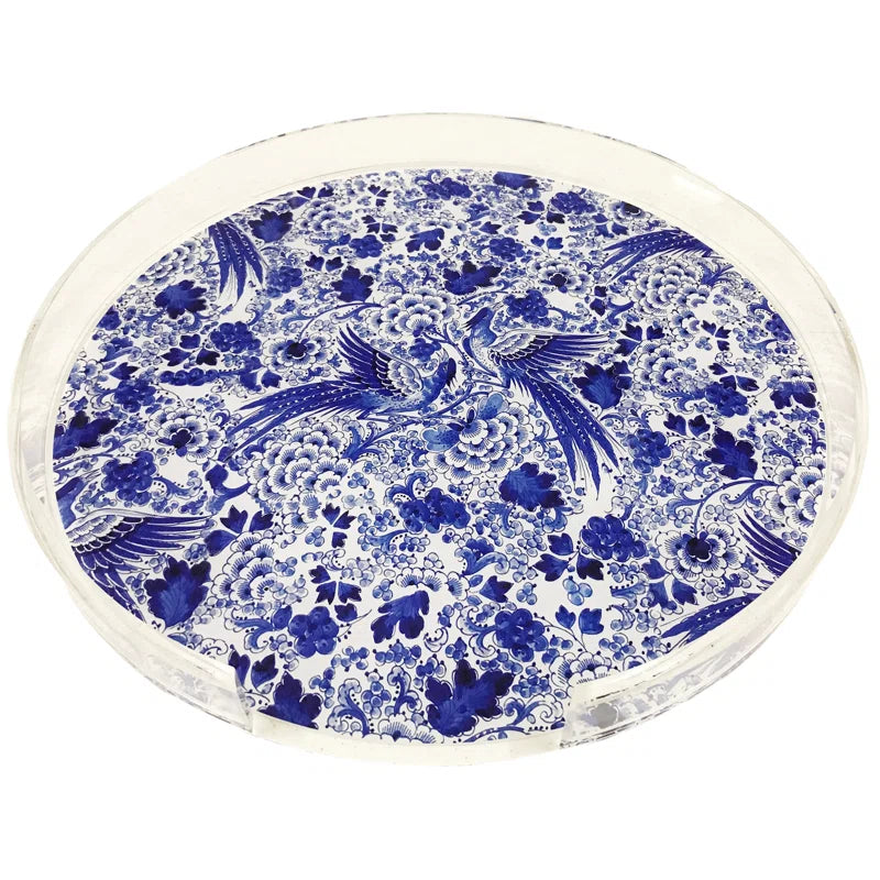 Royal Delft Round Decorative Acrylic Tray