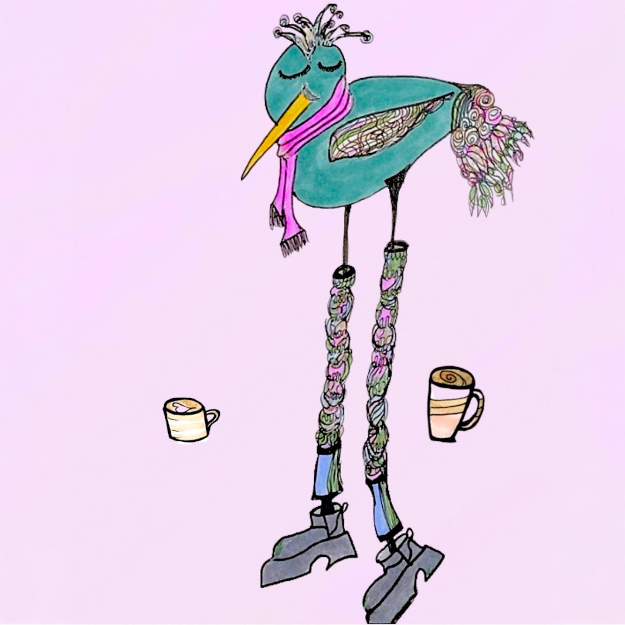 "Sammy's Mug & Boots" Greeting Card