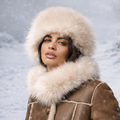 Cream Luxurious Faux Fur Pillbox Hat | Medium