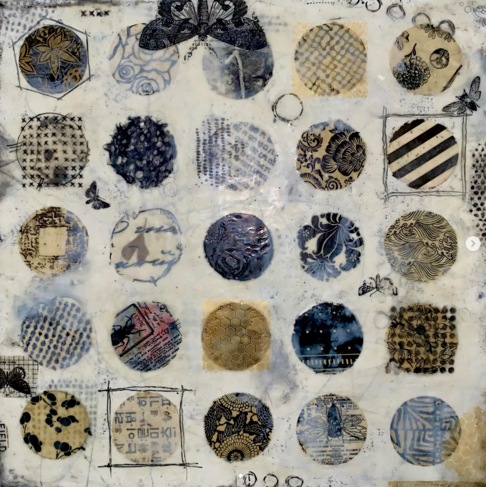 "Field Study" Encaustic/Mixed Media