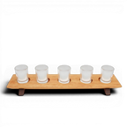 Cherry & Walnut 5 Votive Centerpiece