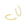 Large Two-Tone Yellow Hoop Earrings
