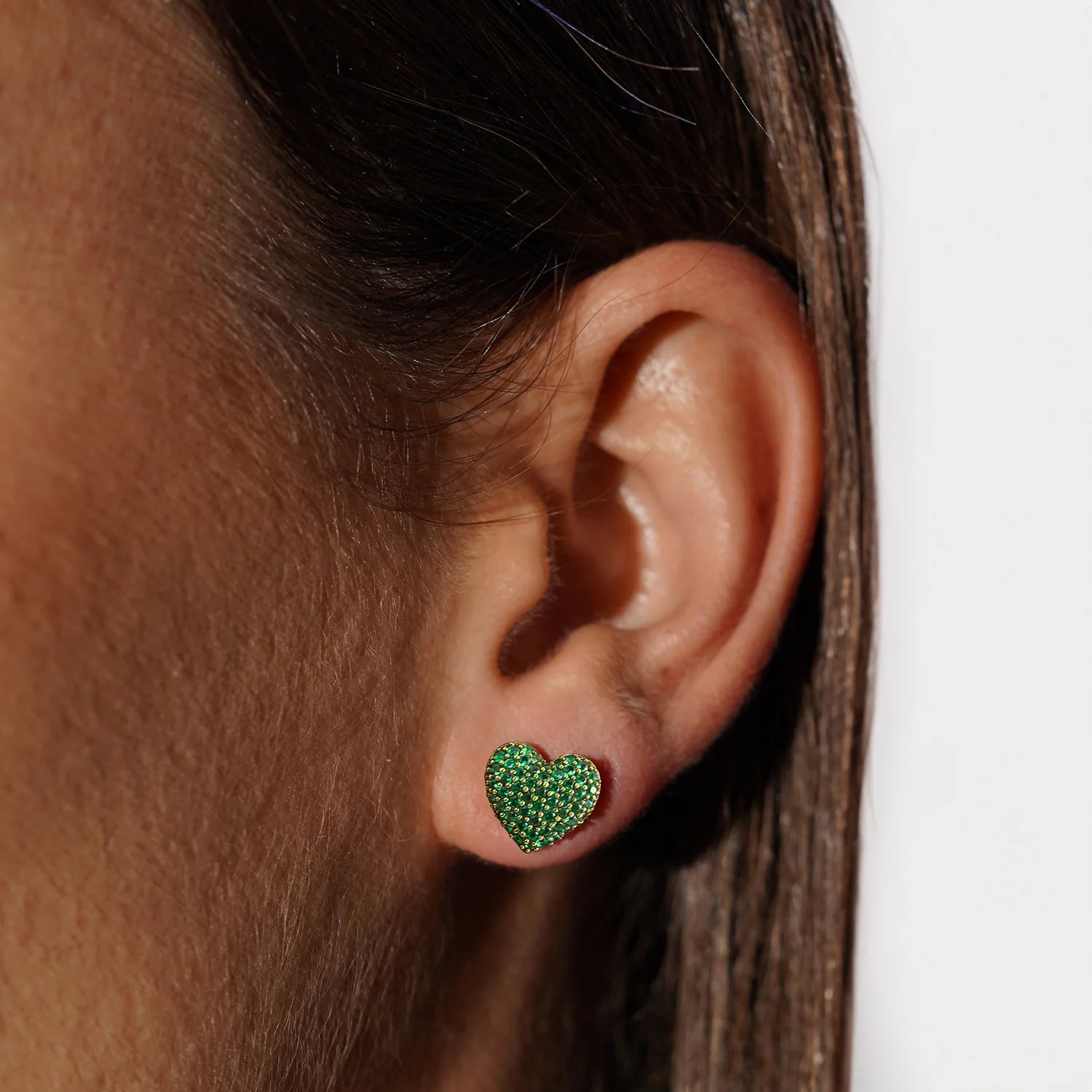 Mini Yellow Heart Stud Earring