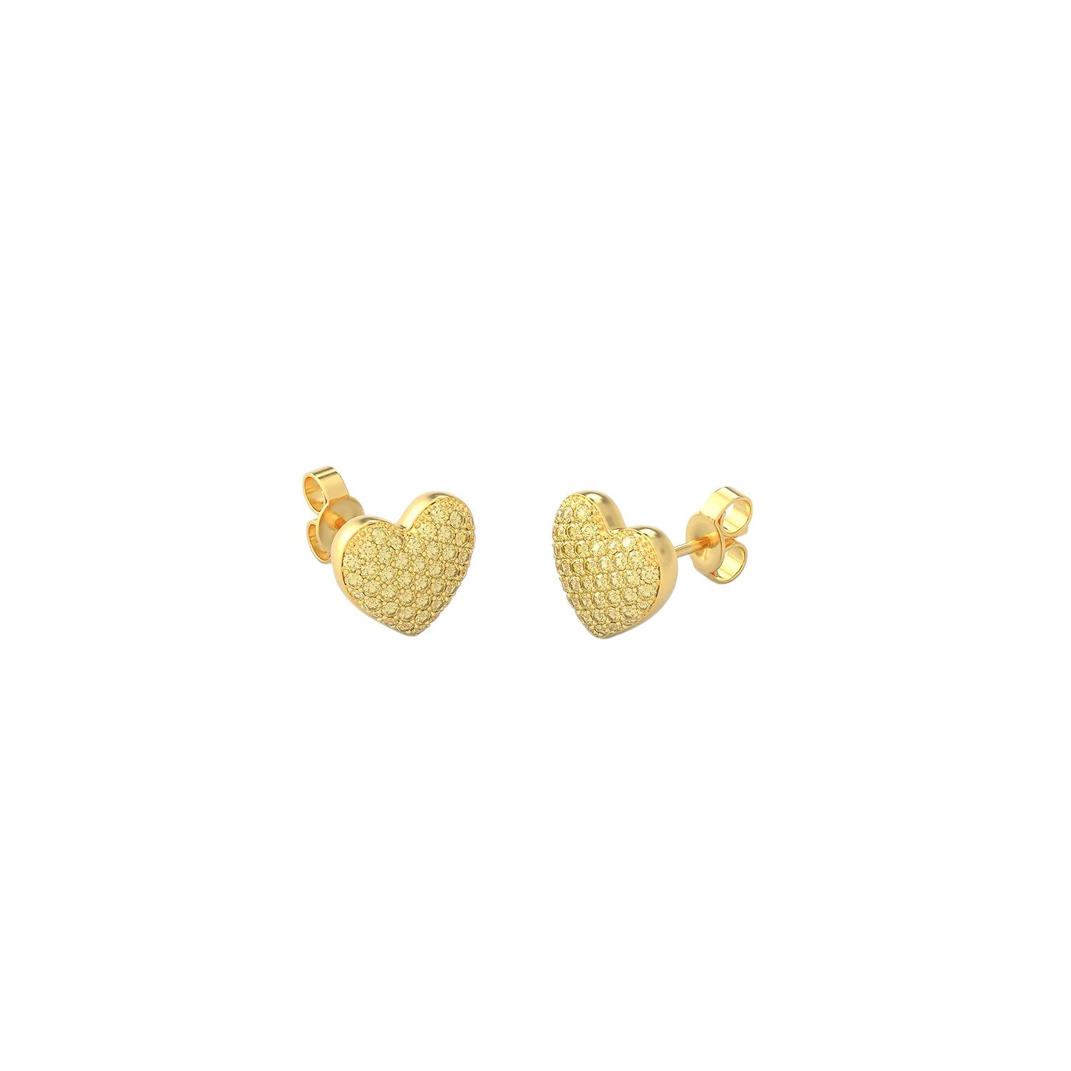 Mini Yellow Heart Stud Earring