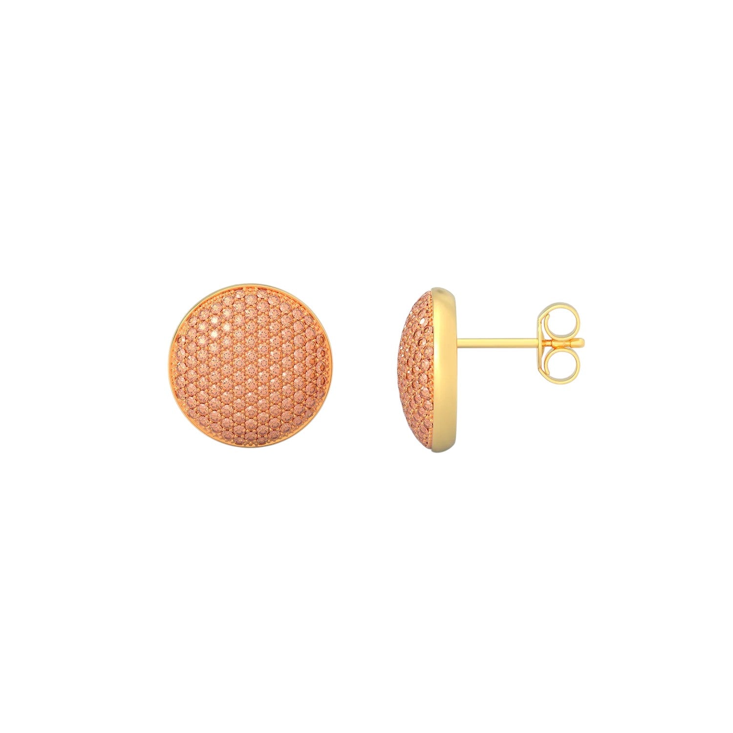 Medium Orange Sphere Stud Earring