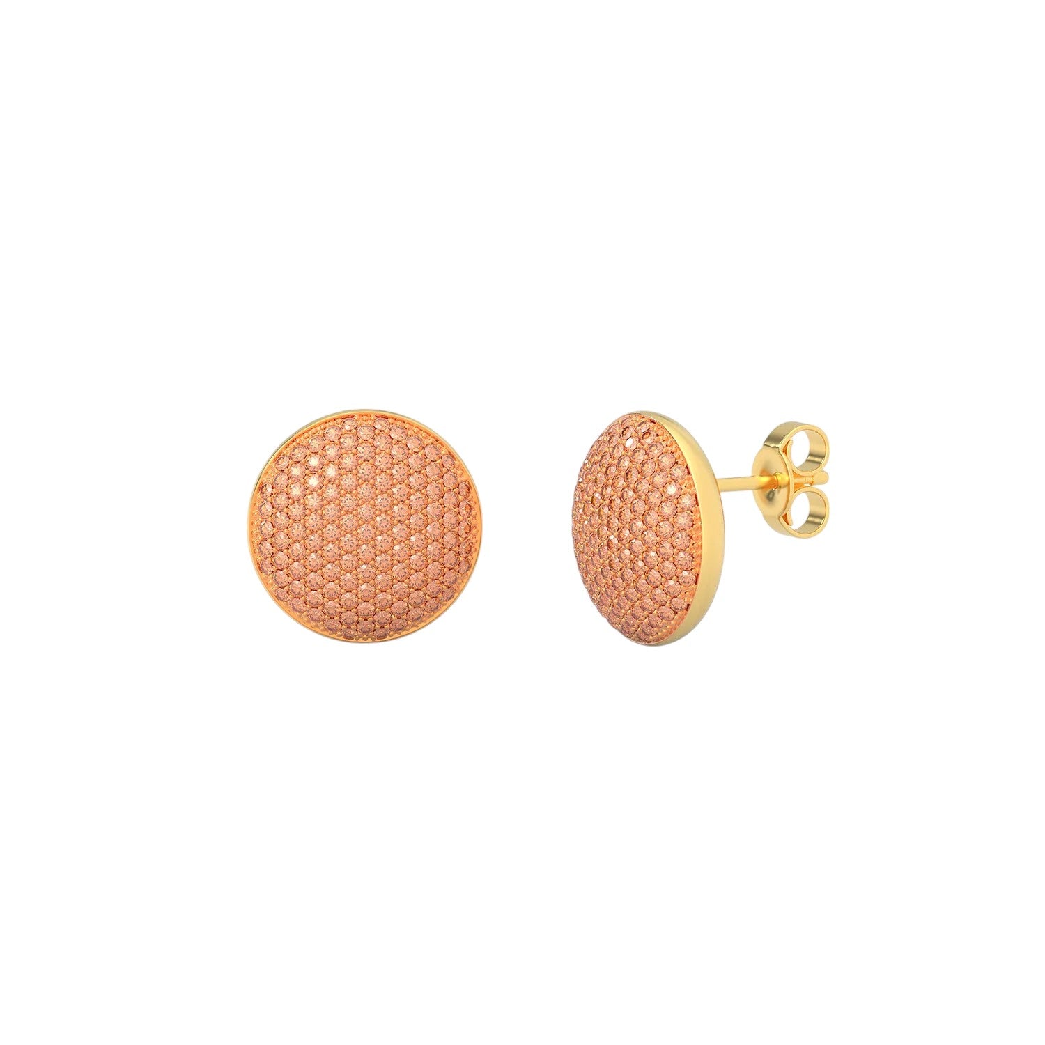 Medium Orange Sphere Stud Earring