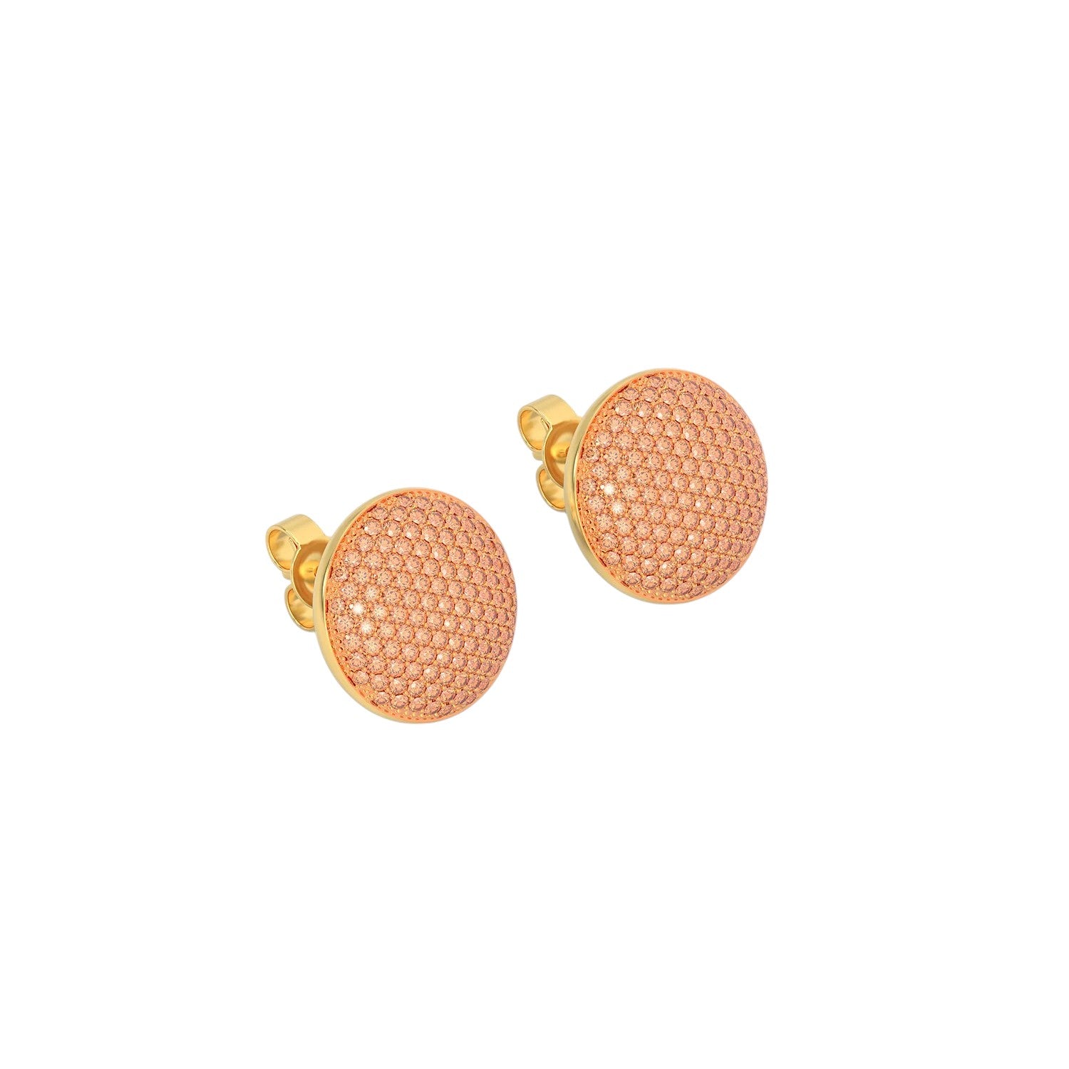 Medium Orange Sphere Stud Earring