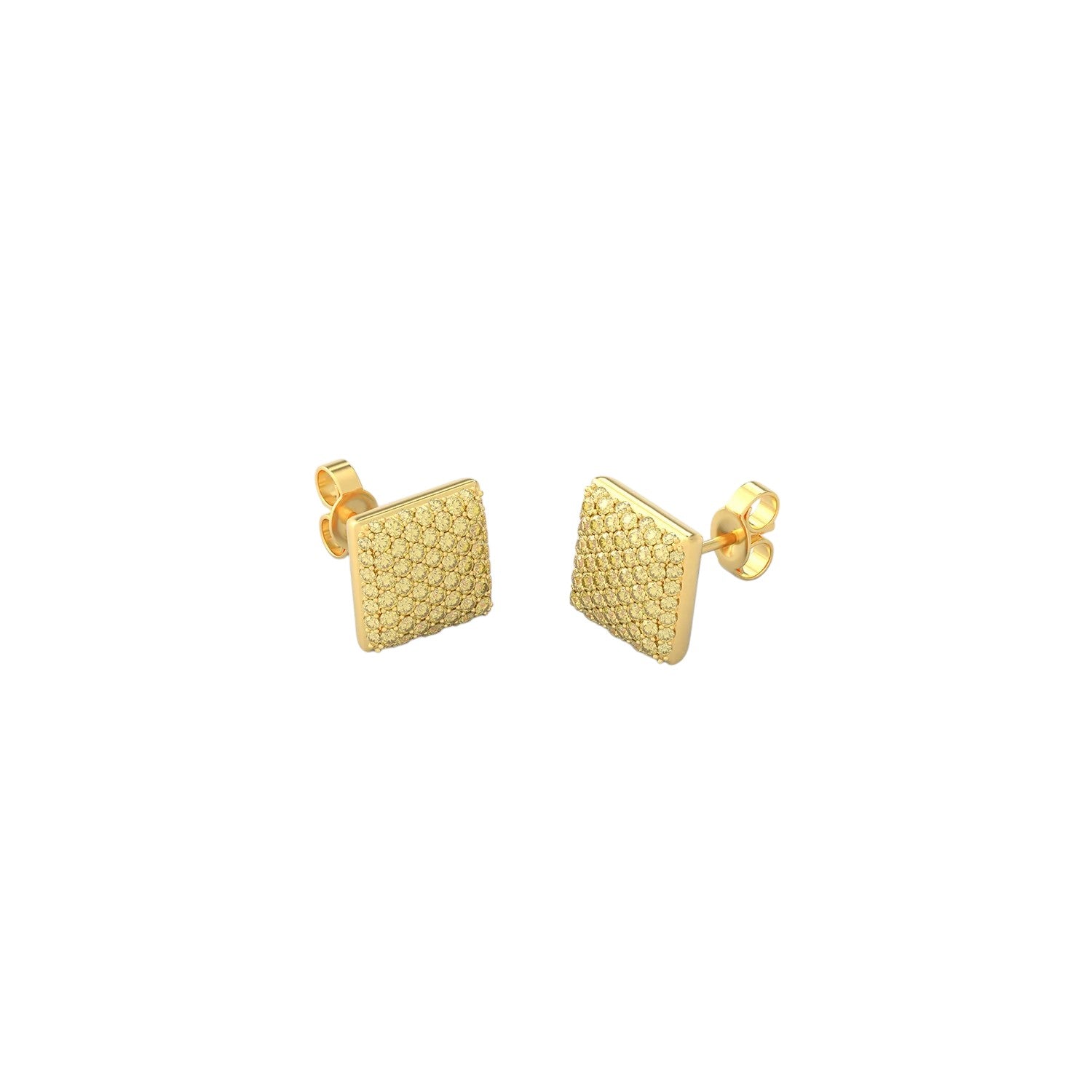 Mini Yellow Cube Stud Earring