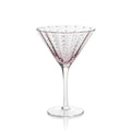Portofino White Dot Martini Glass | Purple