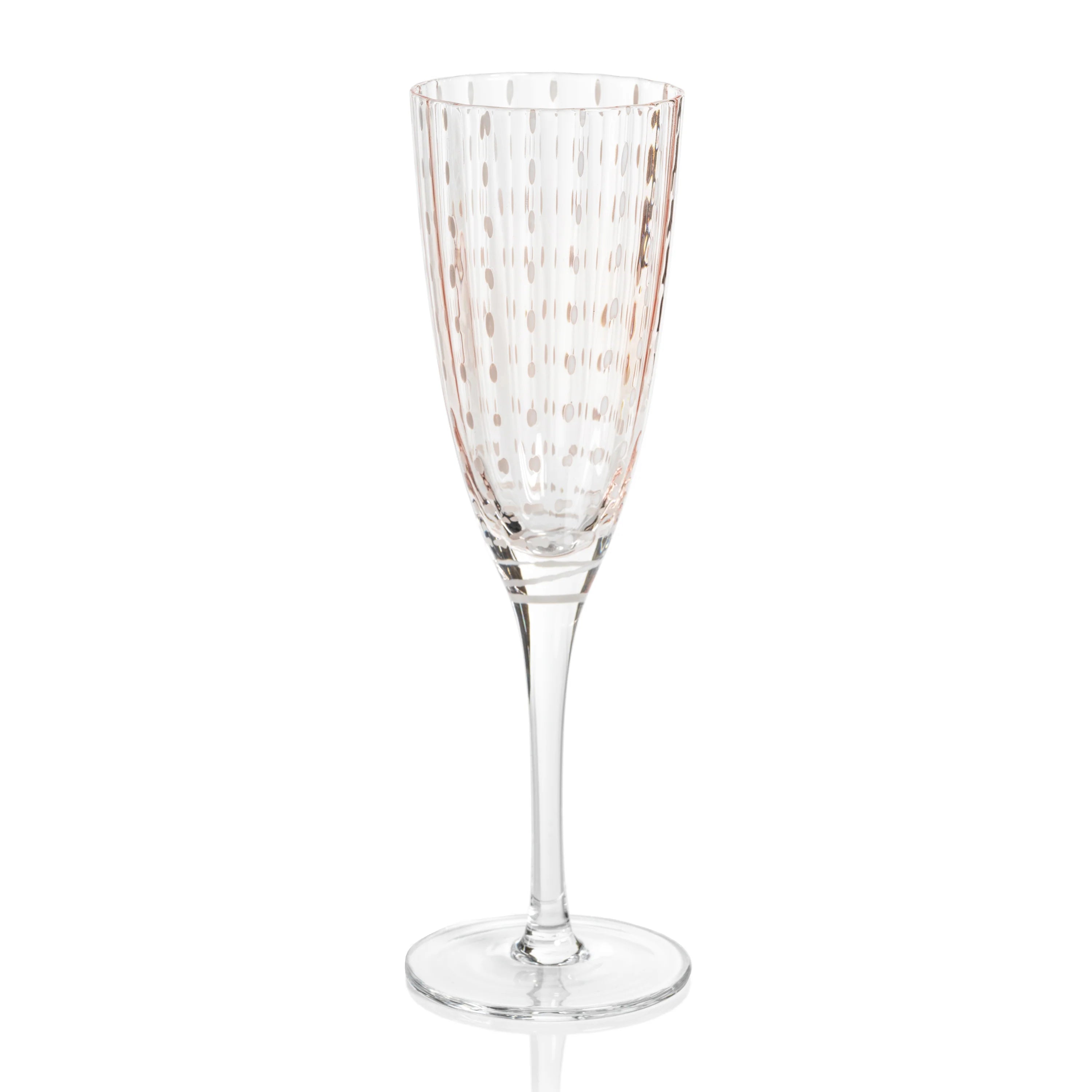 Portofino White Dot Champagne Flute