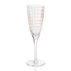 PORTOFINO White Dot Champagne Flute | Pink