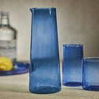 L'Avenue Glass Pitcher | Cobalt Blue
