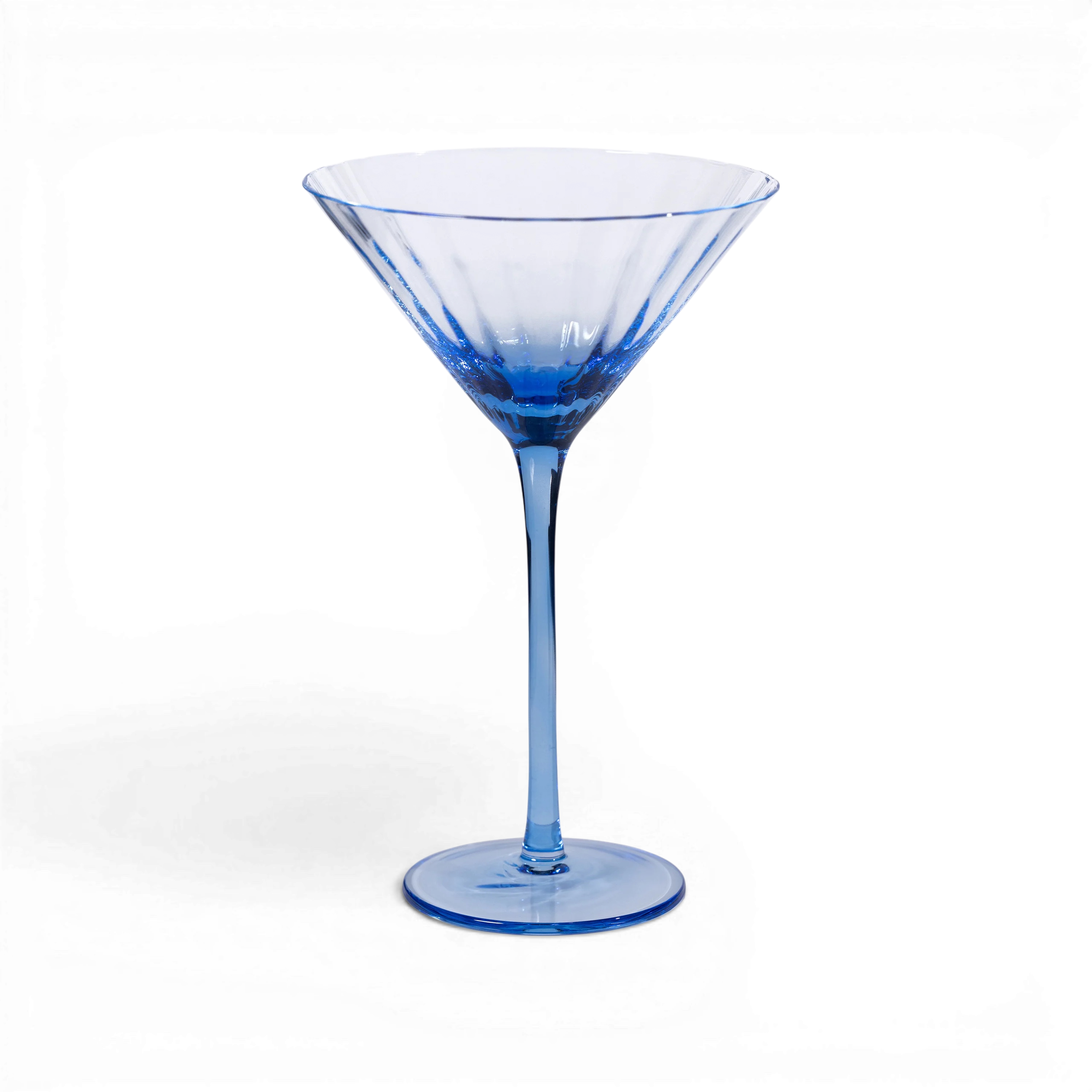 Madeleine Optic Martini Glass | Cocktail Blue