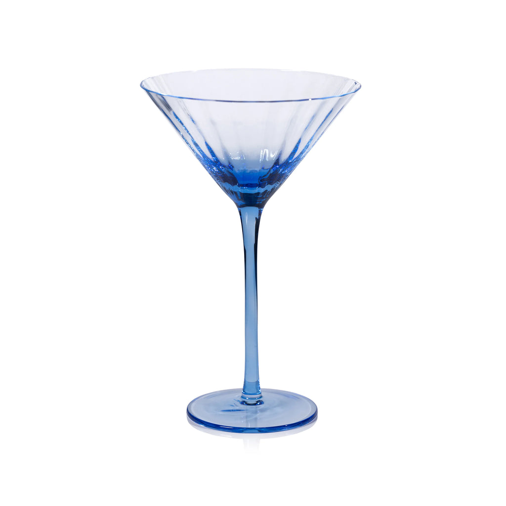Madeleine Optic Martini Glass | Cocktail Blue