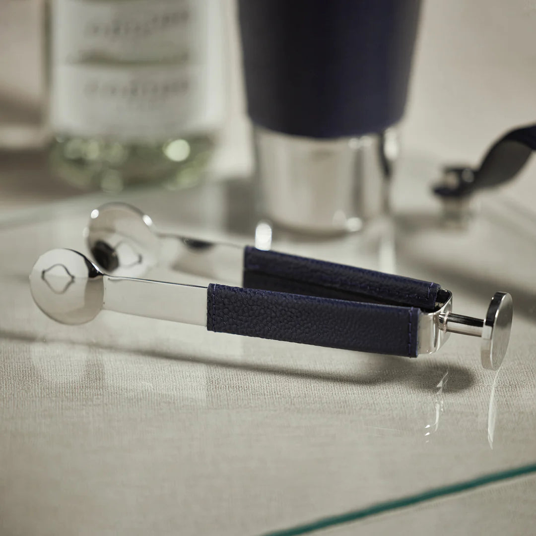 Laguna Nickel & Leather Ice Tong - Thumbnail 2