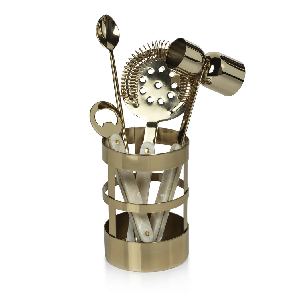 Knightsbridge 5 Piece Bar Set I Gold