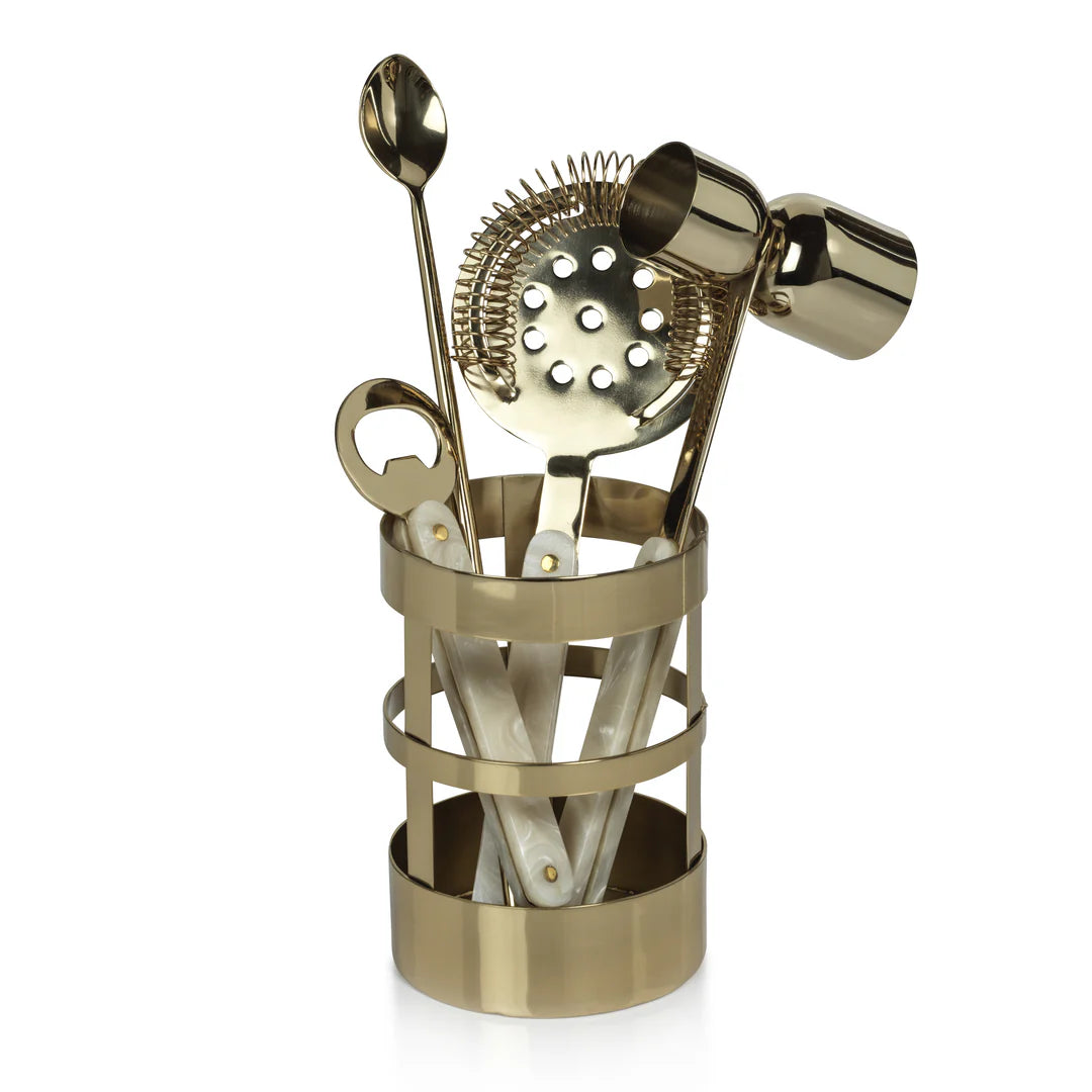 Knightsbridge 5 Piece Bar Set I Gold