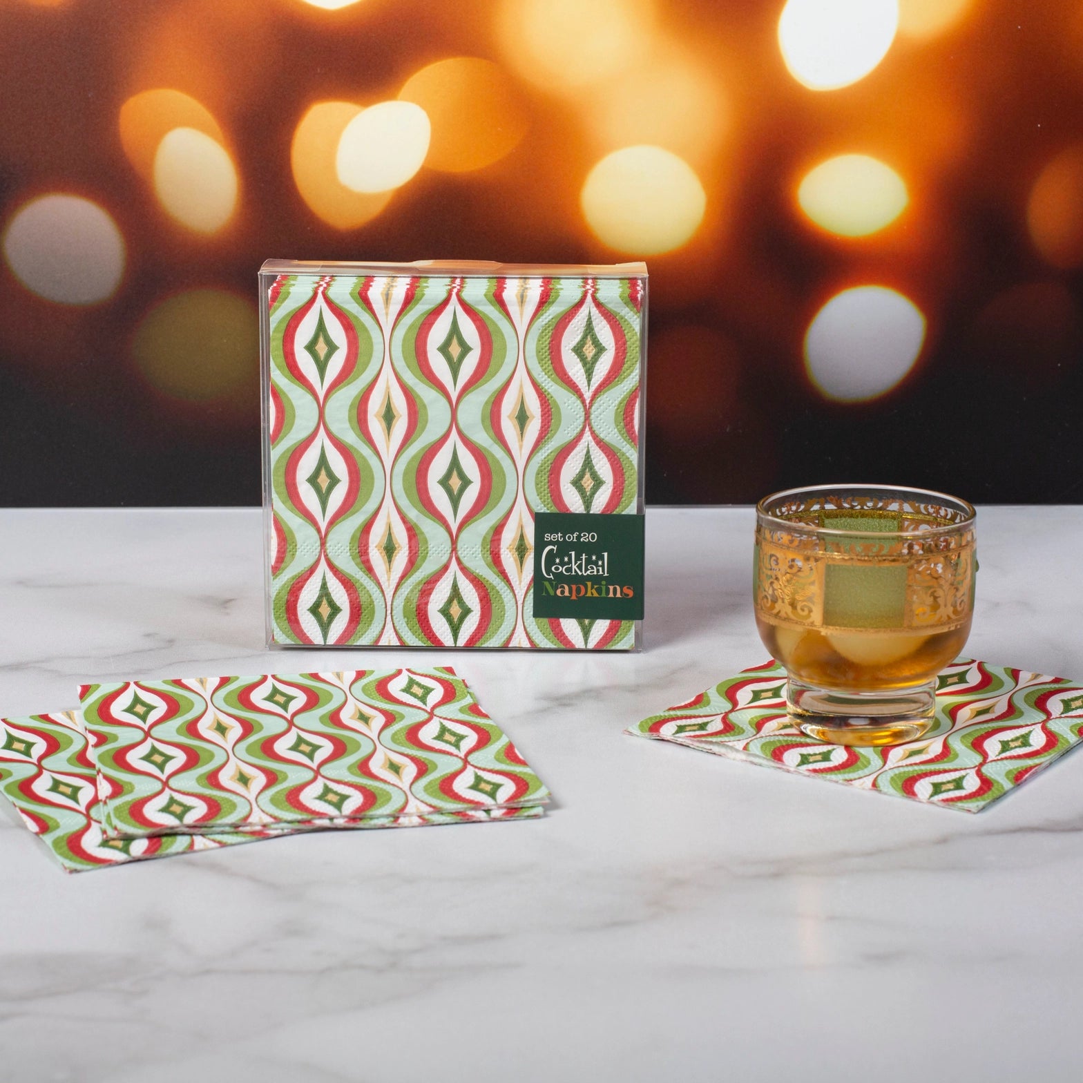 Diamond Wave MCM Cocktail Napkin