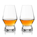 Footed Crystal Scotch Glasses S/2