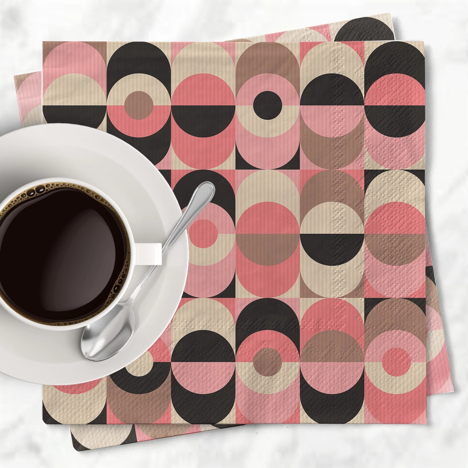 Pink & Black MCM Cocktail Napkins