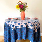 Block Print Tablecloth 56"W x 108"L