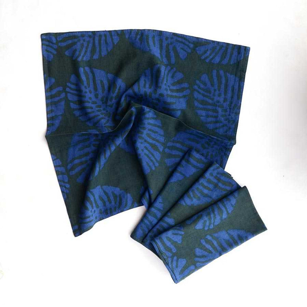 Palm Leaf Block Print Napkins - Thumbnail 3