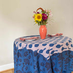 Block Print Tablecloth 56"W x 108"L